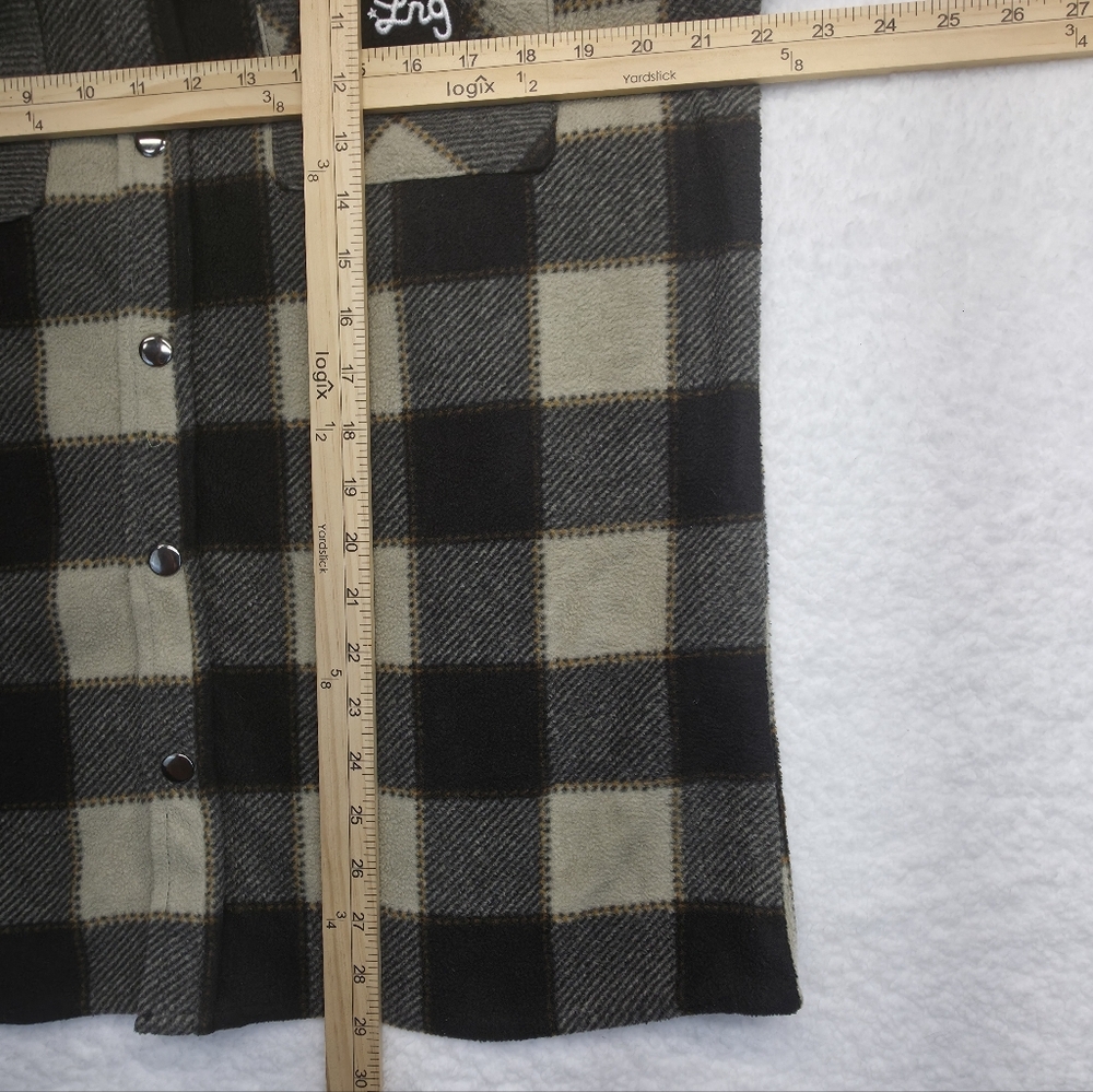 Lifted Research Group LRG Plaid Fleece Shirt Jacket – Size L - Picture 9 of 10
